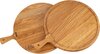 34,5cm - Ronde Houten Snijplank met Handvat en Sapgoot / Serveerplank - type HRSH-Eiken-345