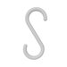 100 stuks - S-Haak / Ophanghaak -  5,5cm - Kunststof - Wit - type SH-1