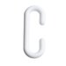 100 stuks - C-Haak / Ophanghaak - 3,8cm - Kunststof - Wit- type CH-1