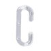 100 stuks - C-Haak / Ophanghaak - 3,8cm - Kunststof - Transparant - type CH-2