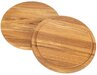 30cm - Ronde Houten Snijplank met Sapgoot / Pizzaplank / Serveerplank - type HRS-Eiken-30