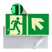 Nooduitgang Bord Links Boven (E001) / Vluchtweg Fotoluminescerend Veiligheidsbord - Zelfklevend - 30 x 15 cm