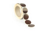 Donkerbruine Kleefrondjes / Ronde label stickers / Markeringspunten / Stickerdots - Rol van 1000 stuks