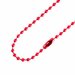 Kogelketting met sluiting - 10 cm - Kogeldiameter 2,4 mm - Rood