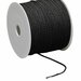 Labelkoord / Folderkoord Gedraaid Textiel - Zwart - 100 Meter op Rol