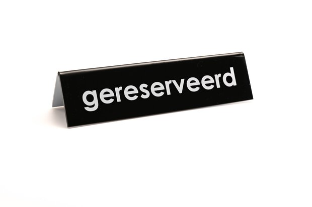 Luxe Acrylglas Gereserveerd Bordje / Tafelbordje - Type Black - Goodline Luxe Acrylglas Gereserveerd Bordje / Tafelbordje - Type Black - Goodline