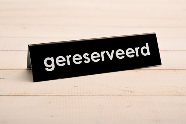 Luxe Acrylglas Gereserveerd Bordje / Tafelbordje - Type Black - Goodline Luxe Acrylglas Gereserveerd Bordje / Tafelbordje - Type Black - Goodline