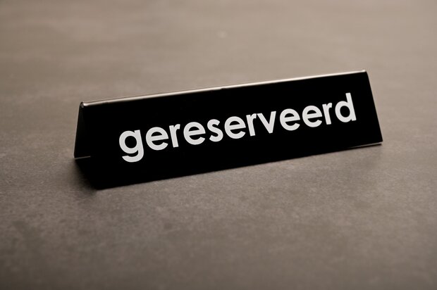 Luxe Acrylglas Gereserveerd Bordje / Tafelbordje - Type Black - Goodline Luxe Acrylglas Gereserveerd Bordje / Tafelbordje - Type Black - Goodline
