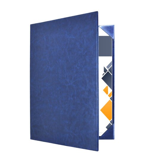 A4 Documentenmap voor 2 pagina's - Donkerblauw