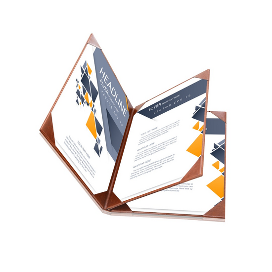 A4 Presentatiemap voor 4 pagina's - Donkerbruin