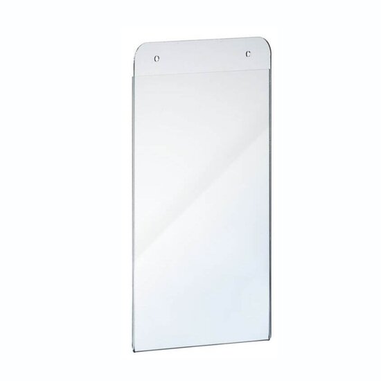DL (1/3 A4) Acrylglas Display met 2 boorgaten - U-Houder - type MH-13A4-PM