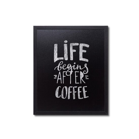 Krijtbord met Lijst - 50cm x 60cm - Type Economy-Zwart