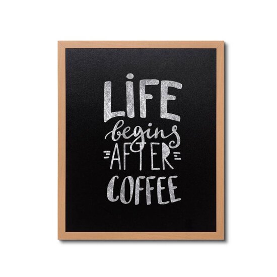 Krijtbord met Lijst - 70cm x 90cm - Type Economy-Teak
