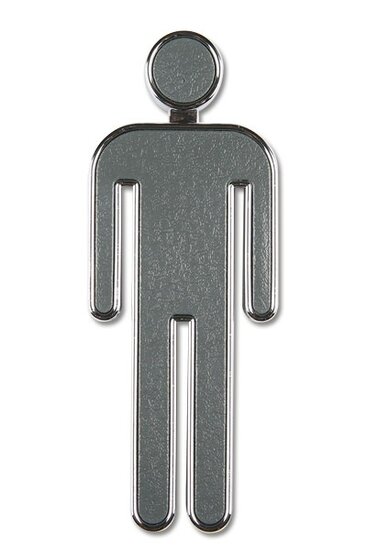 Kunststof Pictogram Deurbordje / Toiletbordje - Zelfklevend - type: DPB-Man