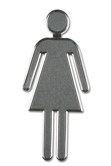 Kunststof Pictogram Deurbordje / Toiletbordje - Zelfklevend - type: DPB-Vrouw