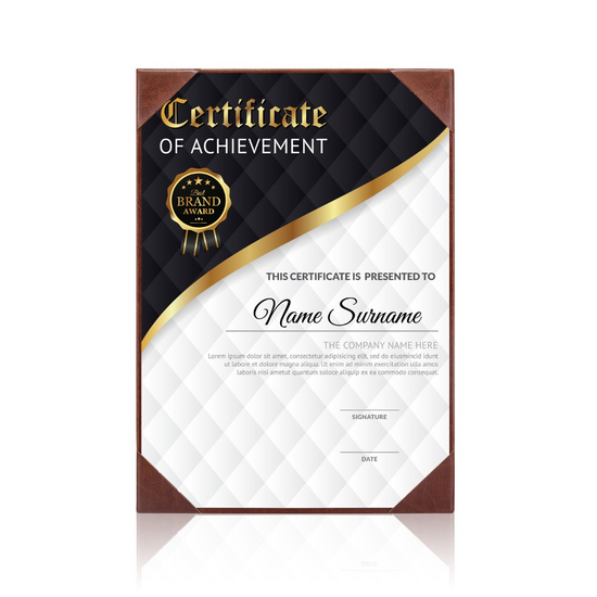 Rapportmap / Diplomamap / Certificaat Mappen - 1x A4 - Donkerbruin
