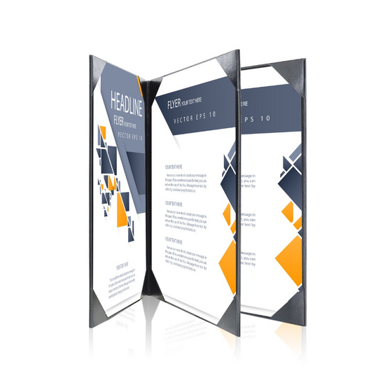 Rapportmap / Diplomamap / Certificaat Mappen - 4x A5 - Zwart