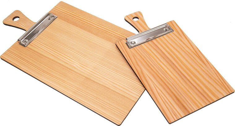 Houten Menu Klembord met Handvat - type HFH-Lariks (geolied)