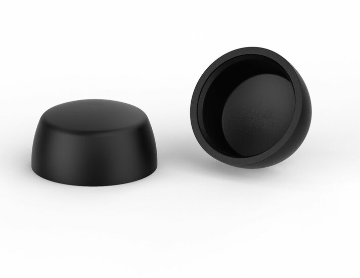 16mm - Afdekkapjes voor schroeven - Mat - Zwart RAL 9005 