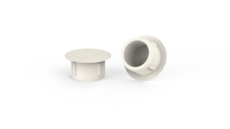 100 stuks - 9mm - Premium Afdekdopjes voor Boorgaten / Ronde Afdichtdop - Cr&egrave;mewit RAL 9001