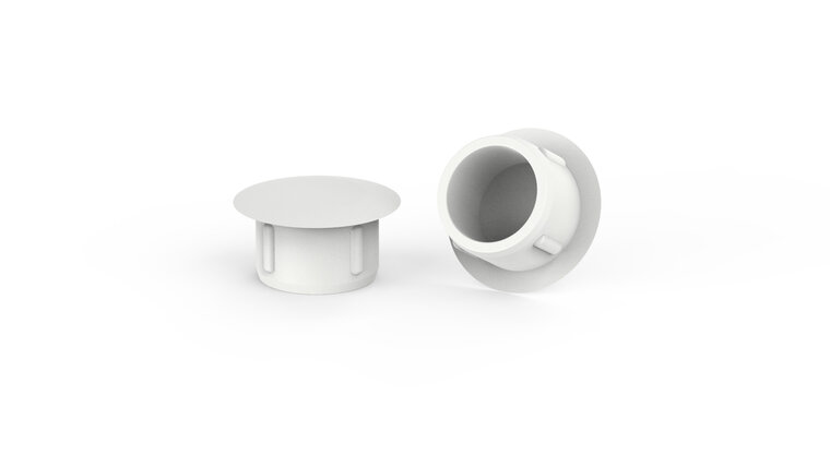 100 stuks - 5mm - Premium Afdekdopjes voor Boorgaten / Ronde Afdichtdop - Zuiver Wit RAL 9010