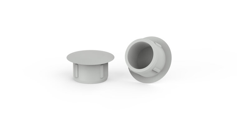 100 stuks - 9mm - Premium Afdekdopjes voor Boorgaten / Ronde Afdichtdop - Lichtgrijs RAL 7035