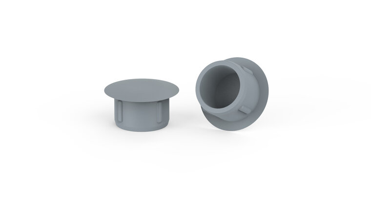 100 stuks - 4mm - Premium Afdekdopjes voor Boorgaten / Ronde Afdichtdop - Zilvergrijs RAL 7001
