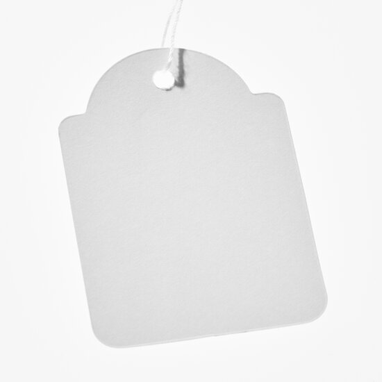 100 stuks - 45x65mm - Witte Kartonnen Labels met koordje / Hangetiketten