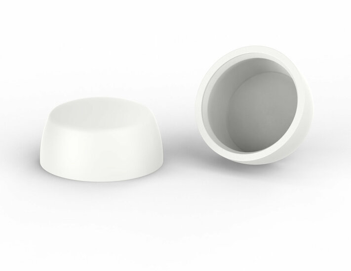100 stuks - 16mm - Afdekkapjes voor schroeven - Mat - Zuiver Wit RAL 9010 