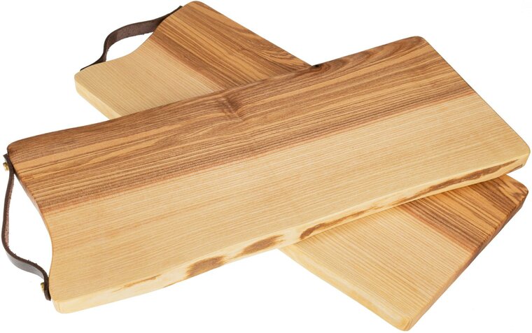 Houten Snijplank met natuurlijke vorm / Serveerplank - 50cm x 24cm - type HNV-Essen-50