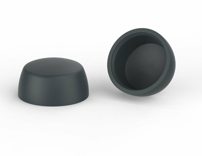 100 stuks - 16mm - Afdekkapjes voor schroeven - Mat - Antracietgrijs RAL 7016