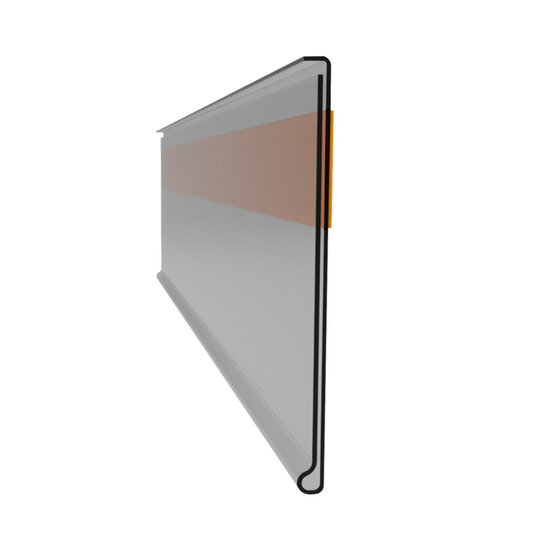 10cm Zelfklevende Prijsrails (39mm) / Scanrails / Scannerprofiel / Etikethouder / Data Strip - Transparant - Hoogte 39mm