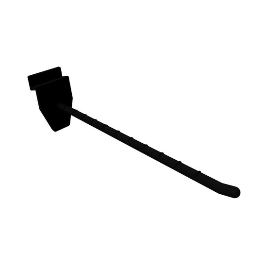 15cm - Lamellenwand Displayhaak / Slatwall Blisterhaak - Zwart - type: HSH-15B