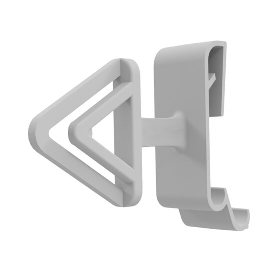 Kaarthouder / Schapstopper / Folder Clip -  voor Prijsrails / Scanrails / Scannerprofiel - Wit - Type: HSH-01