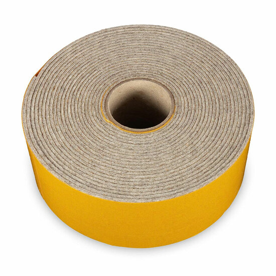 6 Meter - Zelfklevend Vilt / 50mm Plakvilt op Rol - Grijs (gem&ecirc;leerd) - Breedte: 50mm - Dikte: 2 mm