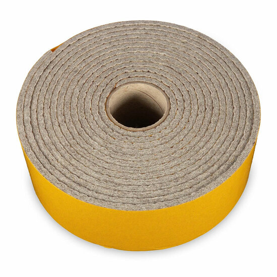 4 Meter - Zelfklevend Vilt / 50mm Plakvilt op Rol - Grijs (gem&ecirc;leerd) - Breedte: 50mm - Dikte: 4 mm