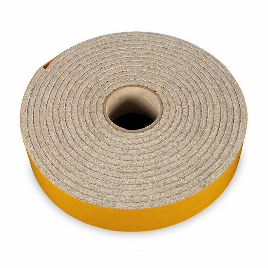 4 Meter - Zelfklevend Vilt / 30mm Plakvilt op Rol - Grijs (gem&ecirc;leerd) - Breedte: 30mm - Dikte: 4 mm
