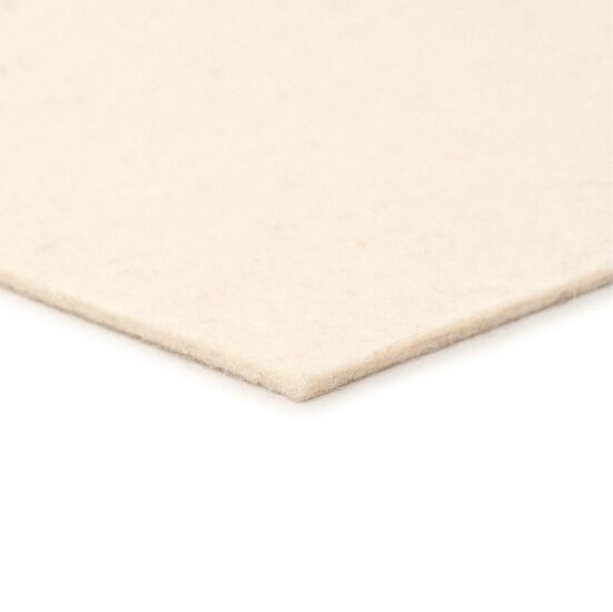 Wolvilt - Wit - 30cm x 30cm - Dikte: 3 mm - 0,36 kg/dm&sup3;