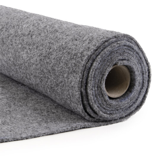 Naaldvilt / Vilt voor Camper- &amp; Autobekleding - Grijs - Breedte: 2 meter - Dikte: 3 mm