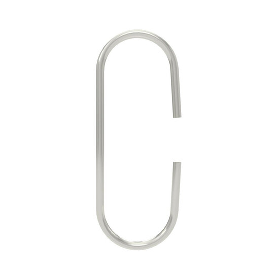 100 stuks - C-Haak - Aluminium - Zilver - 4cm - type CH-3