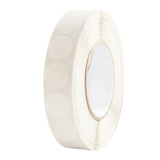 20mm Ronde Sluitzegels Met Perforatie / Sluitsticker - Rol van 1000 stuks - Transparant
