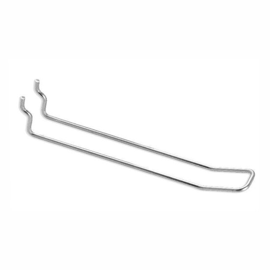 20cm - Dubbele Gaatjeswand / Perfowandhaak / Boardhaak / Displayhaak - Metaal - type: PHO-20D