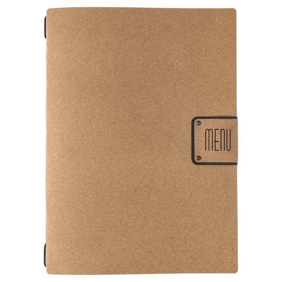 Menumap / Menukaart Mappen - Type: ECOMENU - Lichtbruin - A4