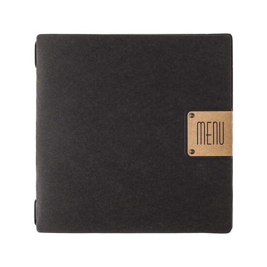 Menumap / Menukaart Mappen - Type: ECOMENU - Zwart - Vierkant
