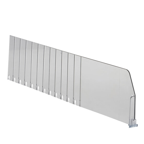 Breekbare Vakverdeler / Schapverdeler / Plank Scheidingsdelen - 12 cm hoog - Transparant - Type SV120-R