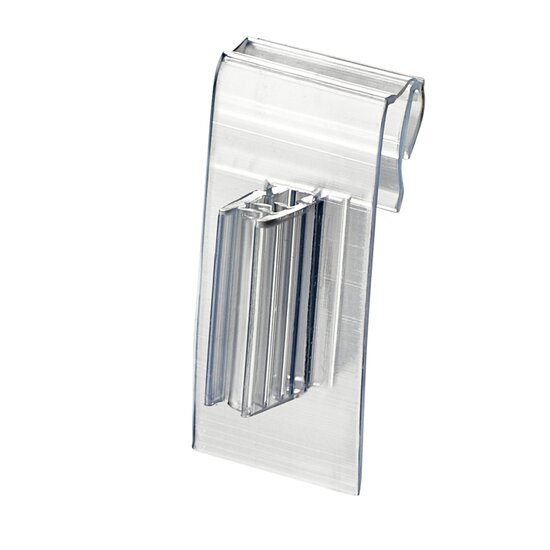 Supergrip / Kaartgripper / Schapstopper - voor Prijsrails / Scanrails / Scannerprofiel - 19mm - Type: SCS-01