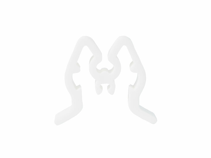 Witte Begrenzerclip / Stock Limiter voor Dubbele Displayhaken - type: ALW-01