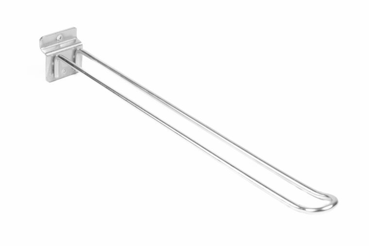 30cm - Dubbele Lamellenwand Displayhaak / Slatwall Blisterhaak - Metaal - type: SLH-30D