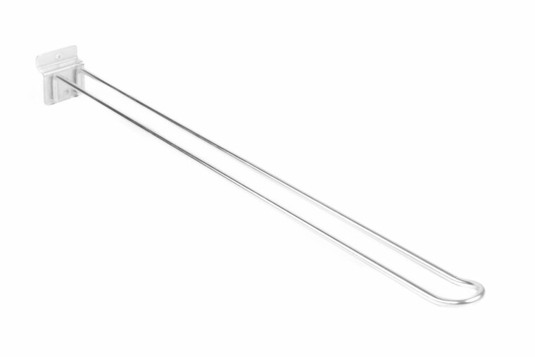 40cm - Dubbele Lamellenwand Displayhaak / Slatwall Blisterhaak - Metaal - type: SLH-40D