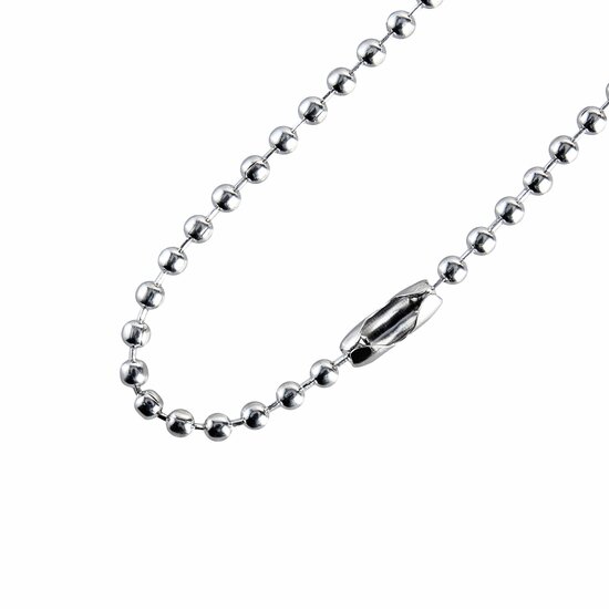 Kogelketting met sluiting - 40 cm - Kogeldiameter 2,4 mm - Chroom